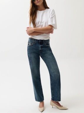 Pistola Lexi Mid Rise Bowed Straight Jean Artisan Womens Size 29